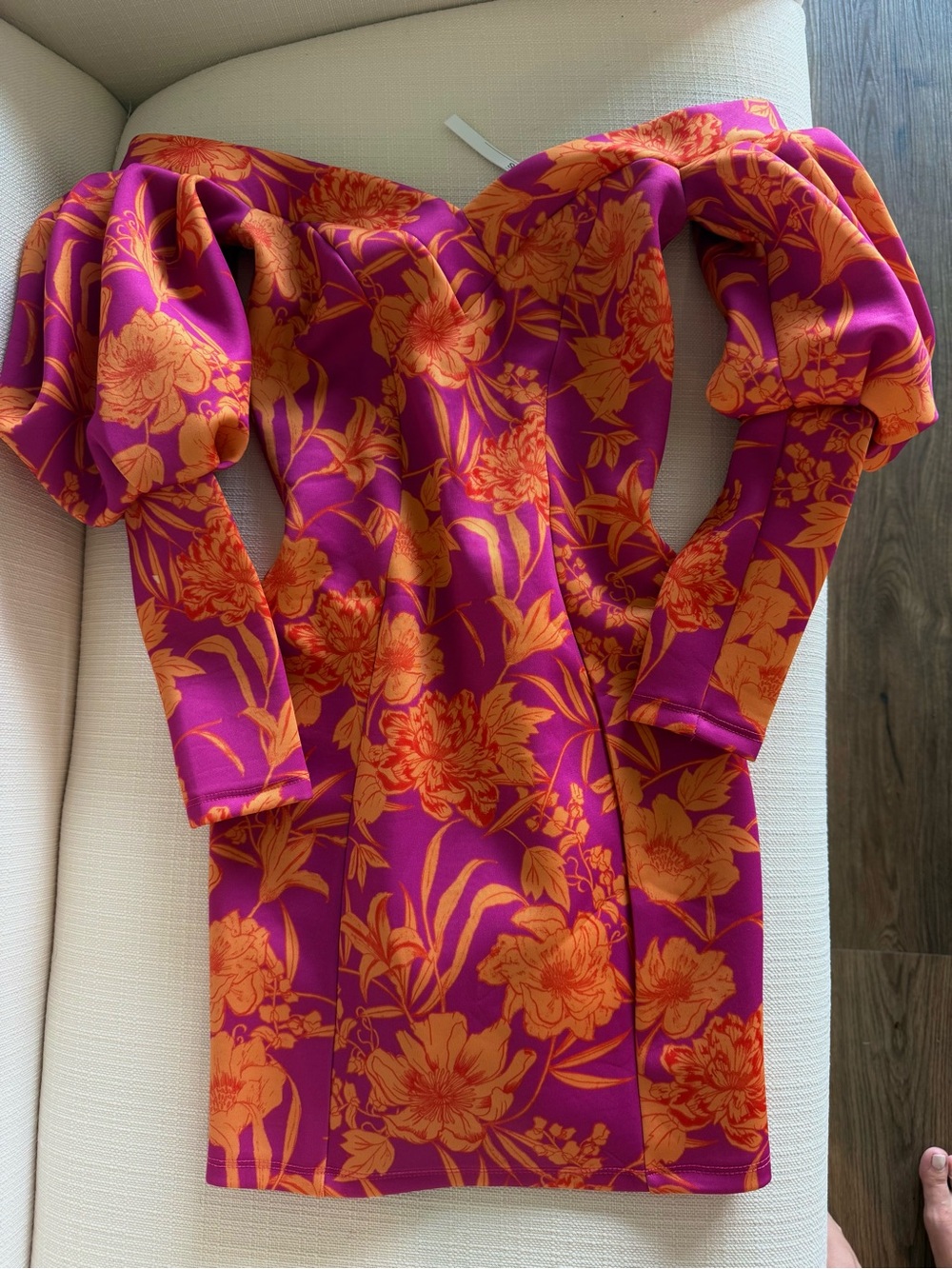 ASOS Fuchsia and Orange Tropical Print Bikini Bottoms - Picture 2 of 3
